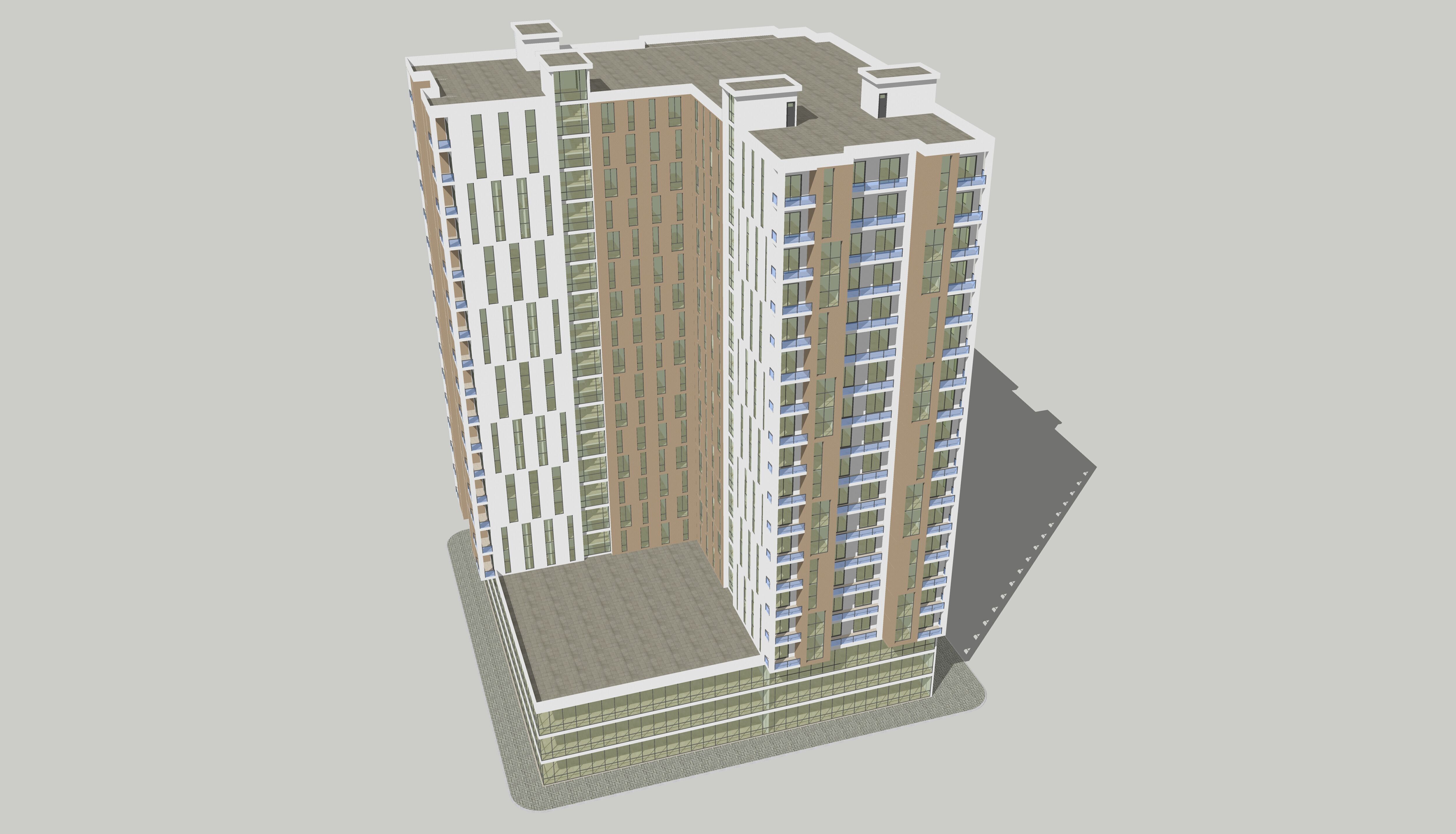 Mixed Use Building 1 3D model_7