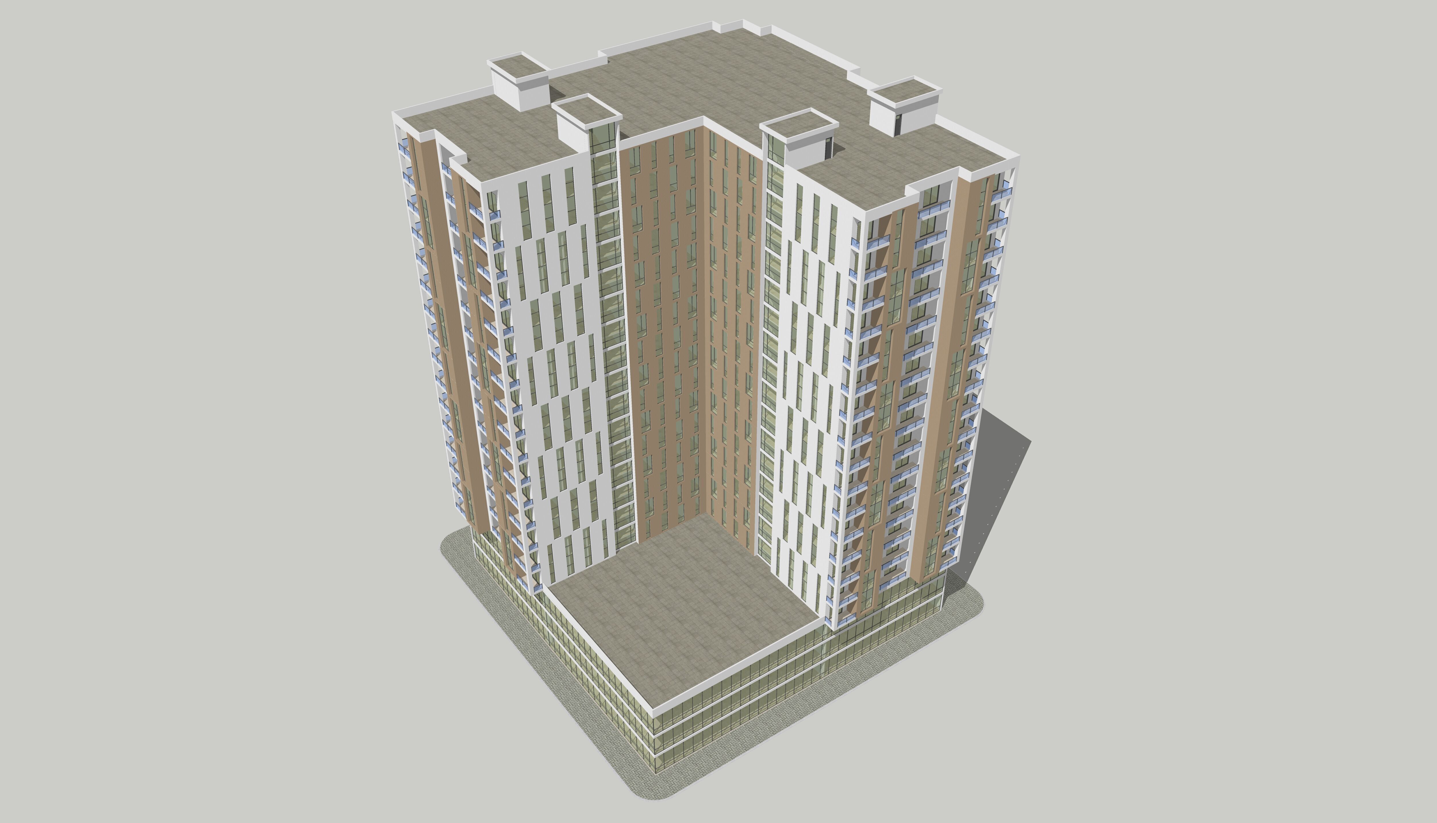 Mixed Use Building 1 3D model_12