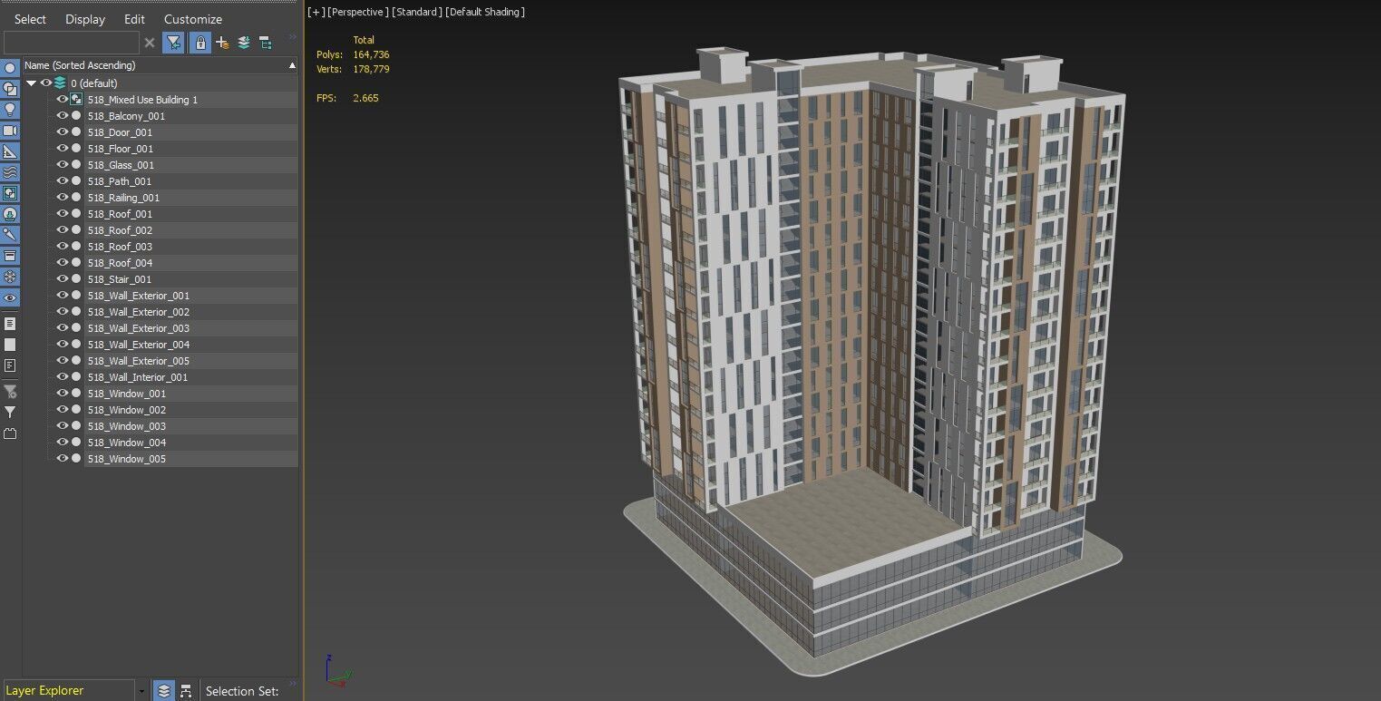 Mixed Use Building 1 3D model_16