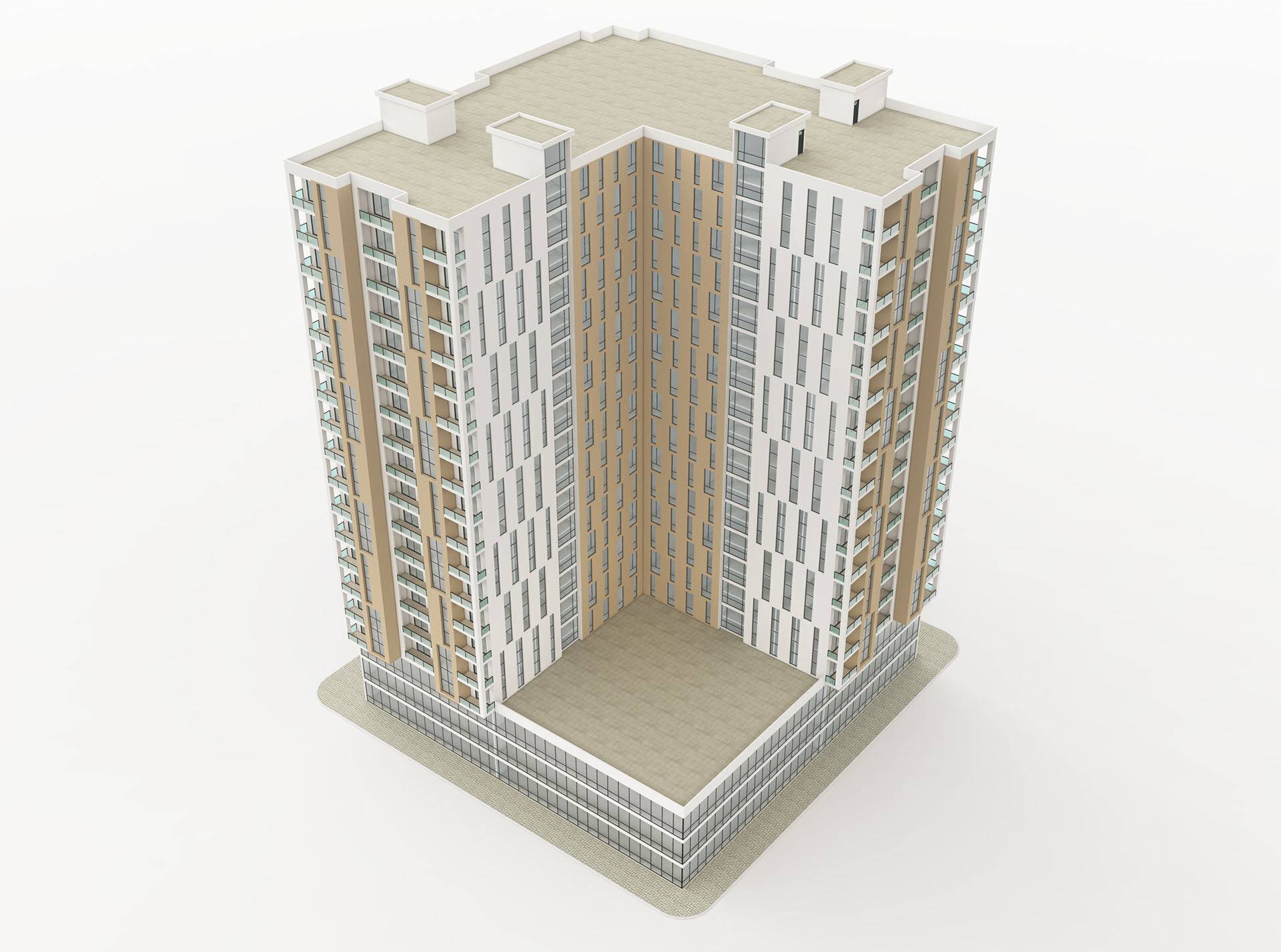 Mixed Use Building 1 3D model_6
