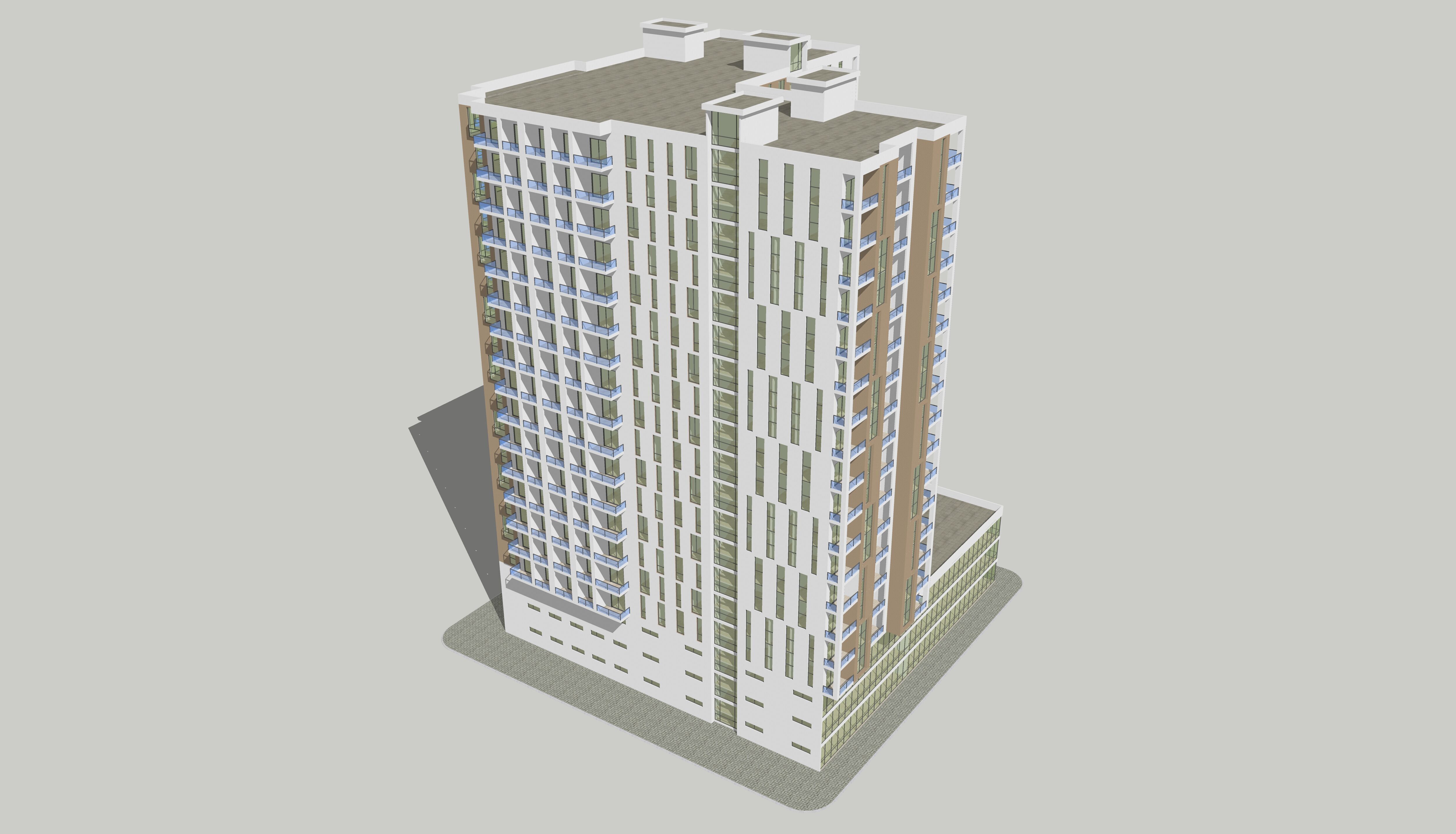 Mixed Use Building 1 3D model_13