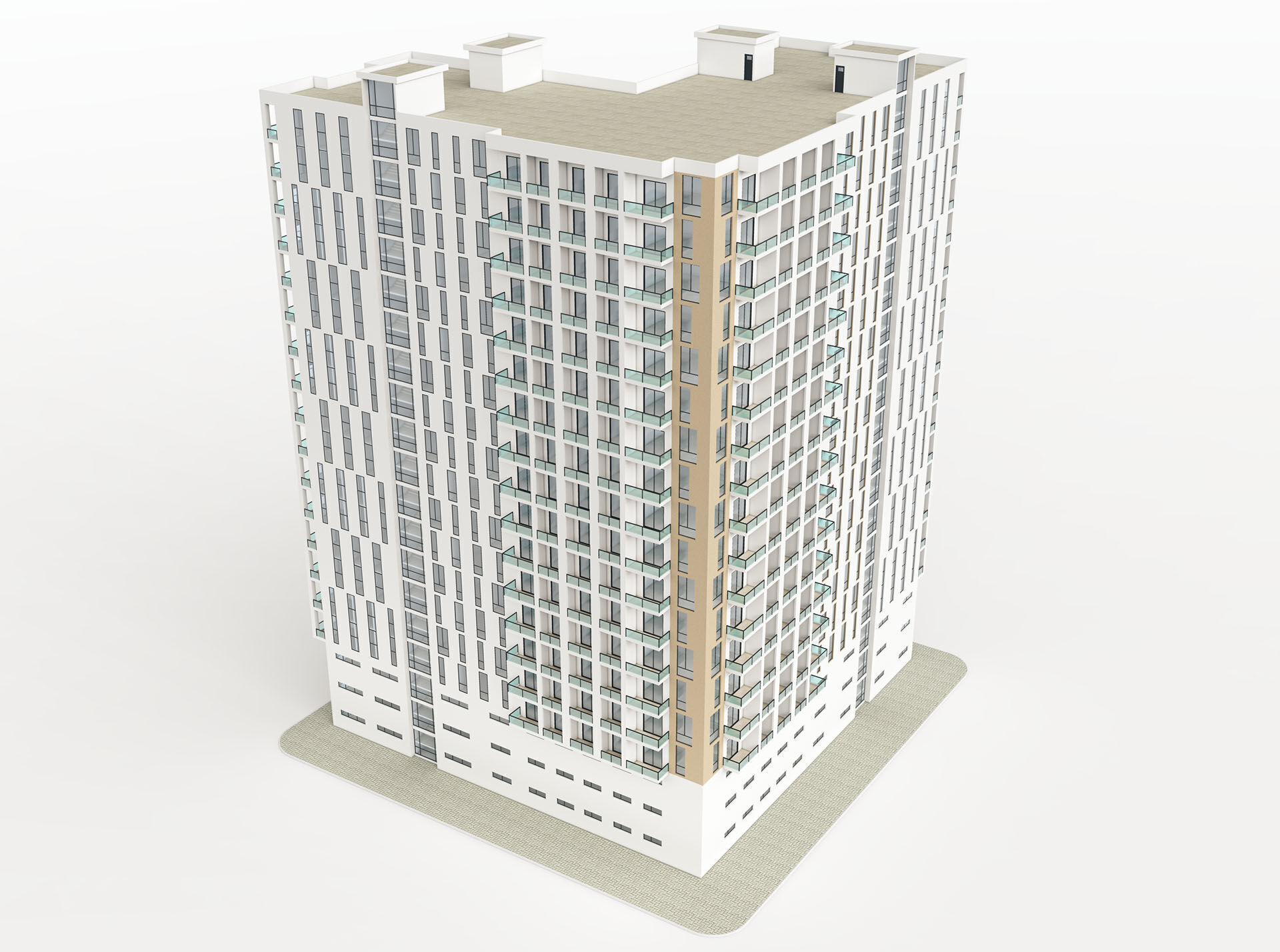 Mixed Use Building 1 3D model_5
