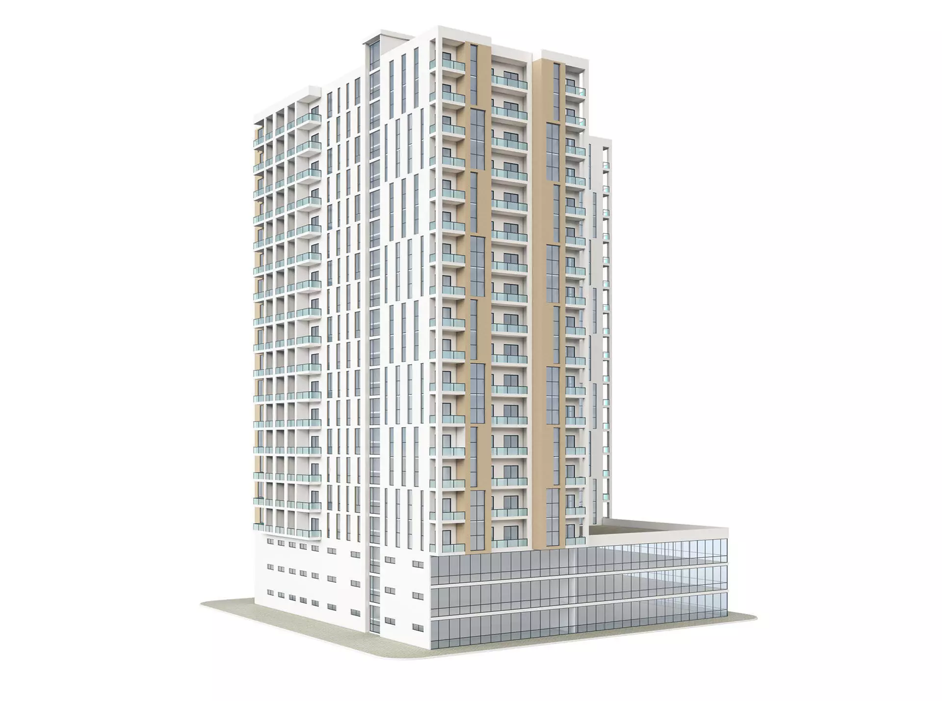 Mixed Use Building 1 3D model_0