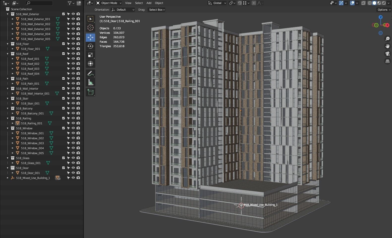 Mixed Use Building 1 3D model_15