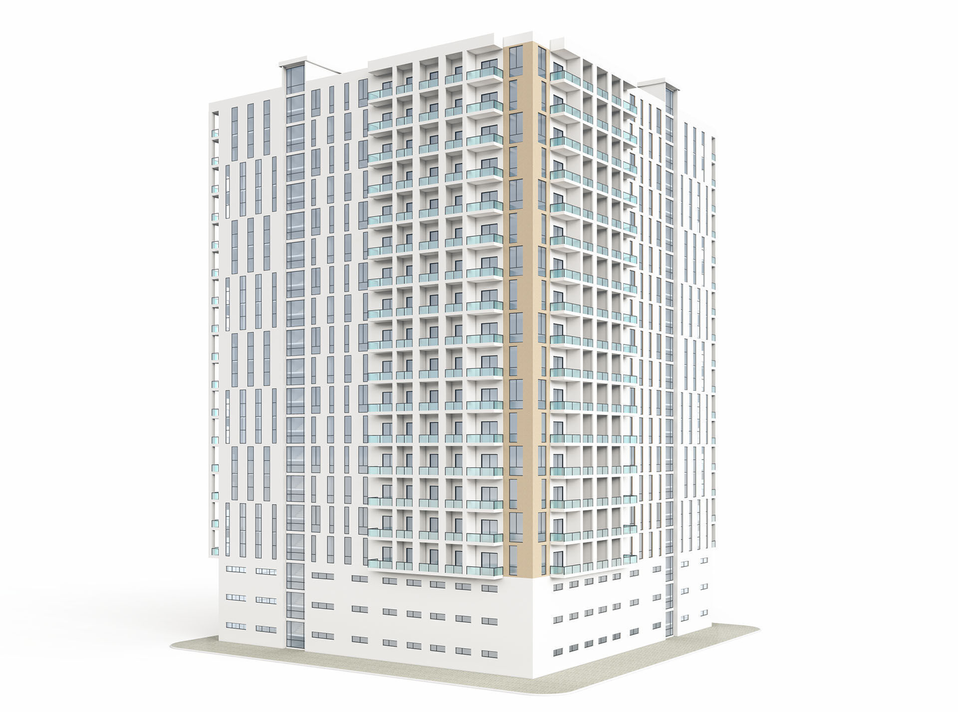 Mixed Use Building 1 3D model_4