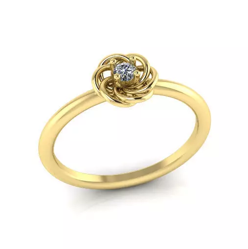Solitaire ring Model 7380 3D print model_0
