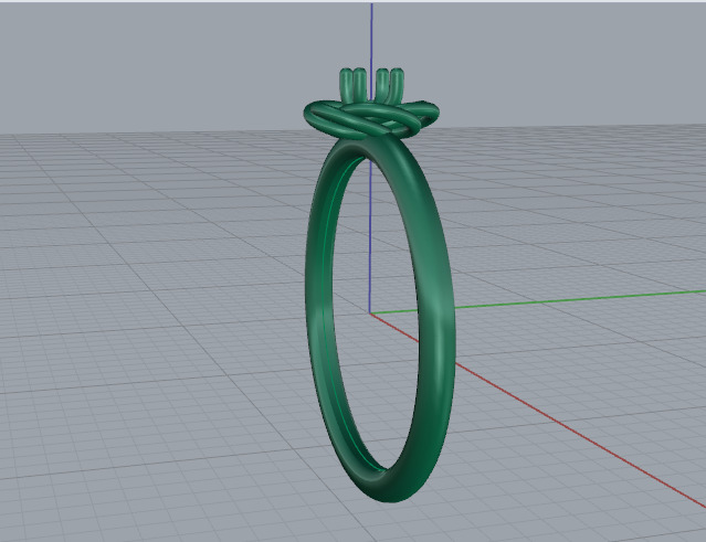 Solitaire ring Model 7380 3D print model_3