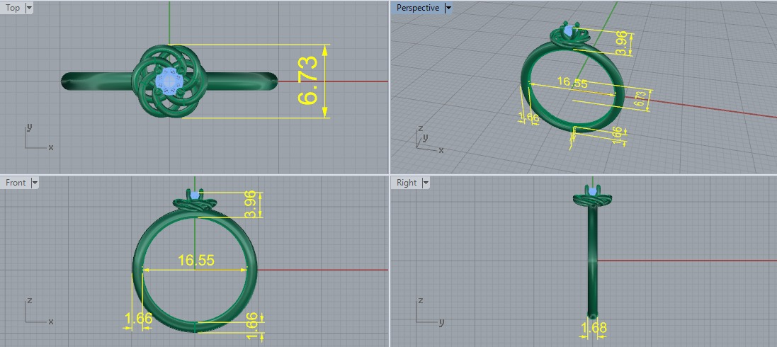 Solitaire ring Model 7380 3D print model_5