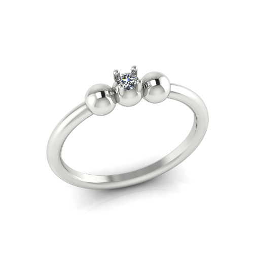 Solitaire ring Model 7379 3D print model_1