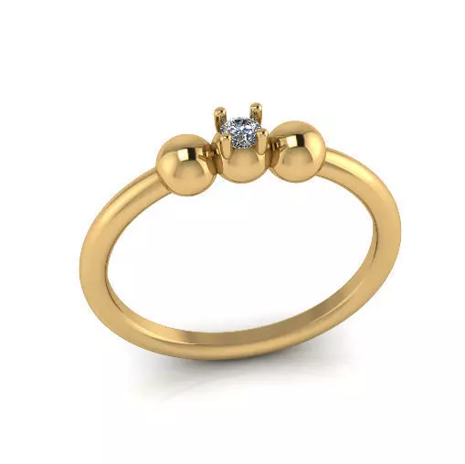 Solitaire ring Model 7379 3D print model_0