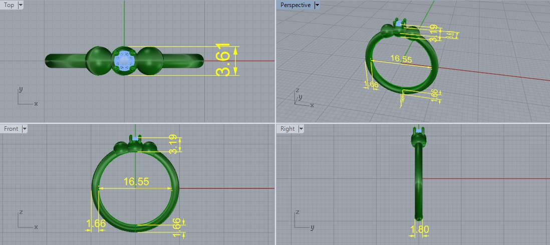 Solitaire ring Model 7379 3D print model_5