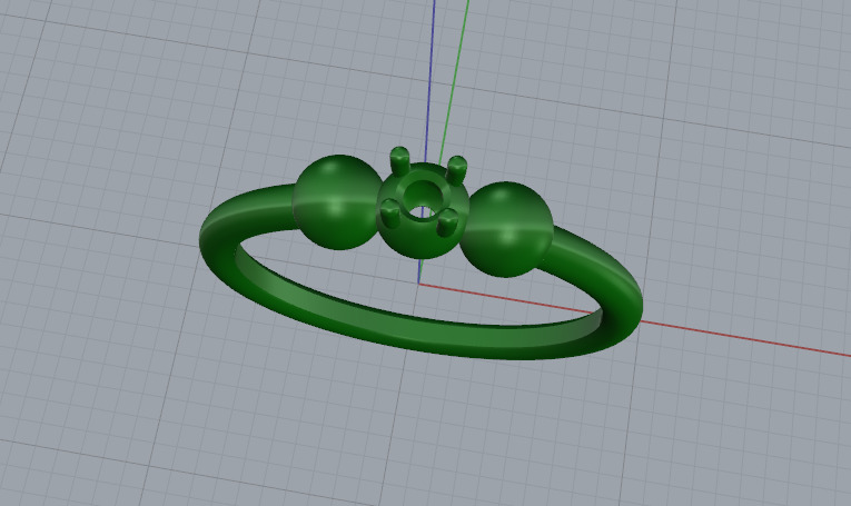 Solitaire ring Model 7379 3D print model_2