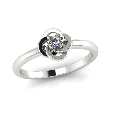 Solitaire ring Model 7377 3D print model_1