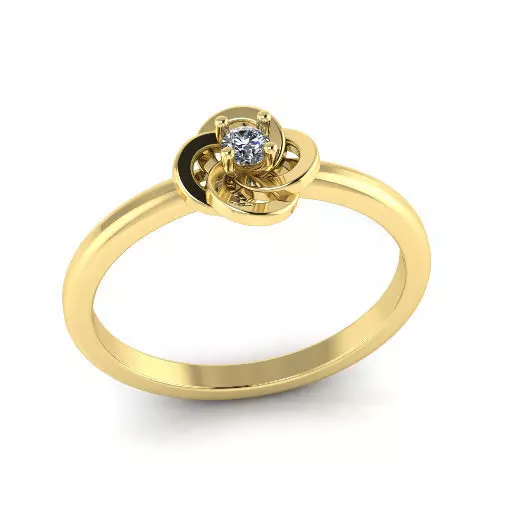 Solitaire ring Model 7377 3D print model_0