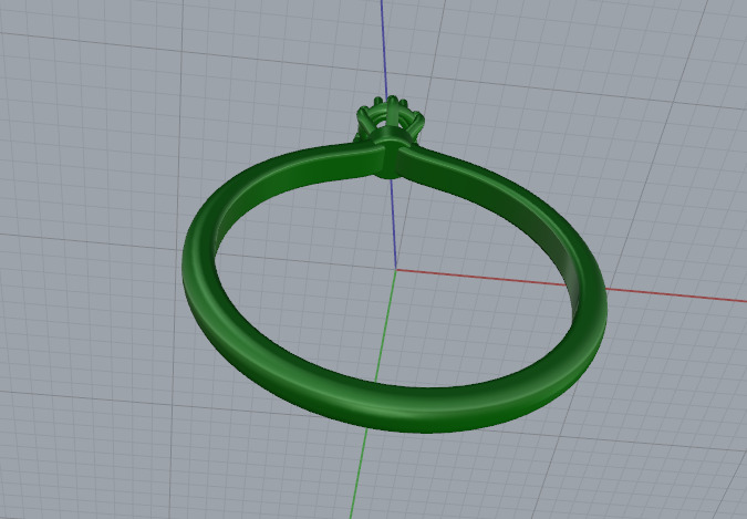 Solitaire ring Model 7364 3D print model_4