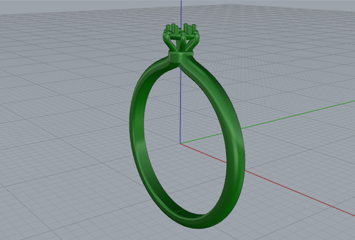 Solitaire ring Model 7364 3D print model_3