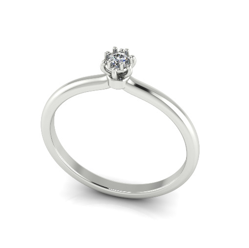 Solitaire ring Model 7364 3D print model_1