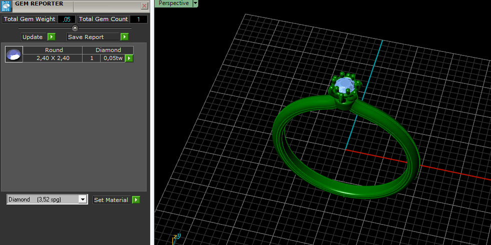 Solitaire ring Model 7364 3D print model_7