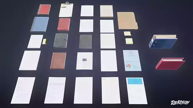 SUBURBS - Office Stationary 01 - LOW POLY AND NANITE