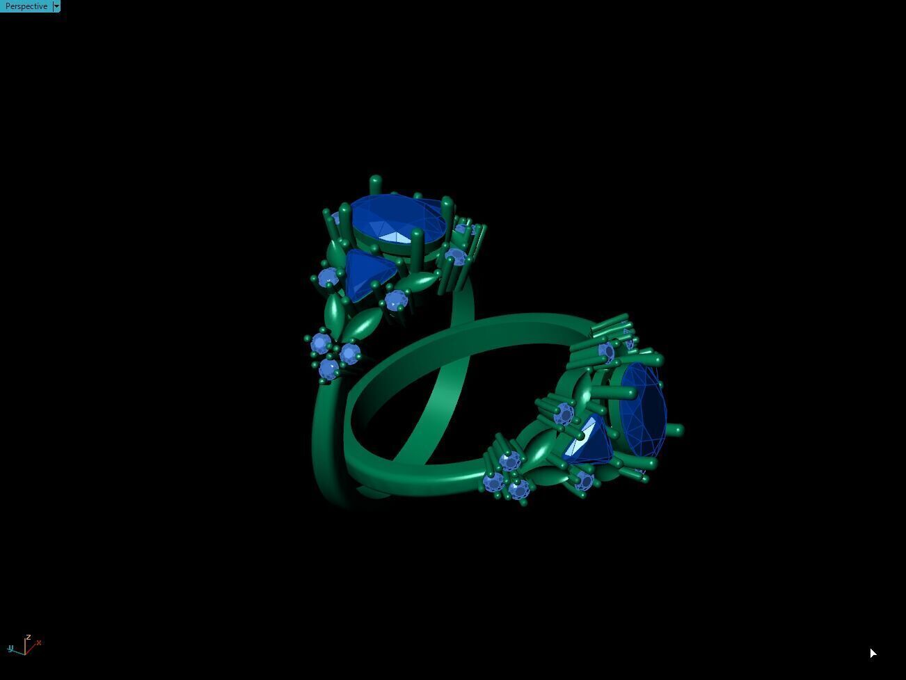 Oval Engagement Ring 3D print model_15