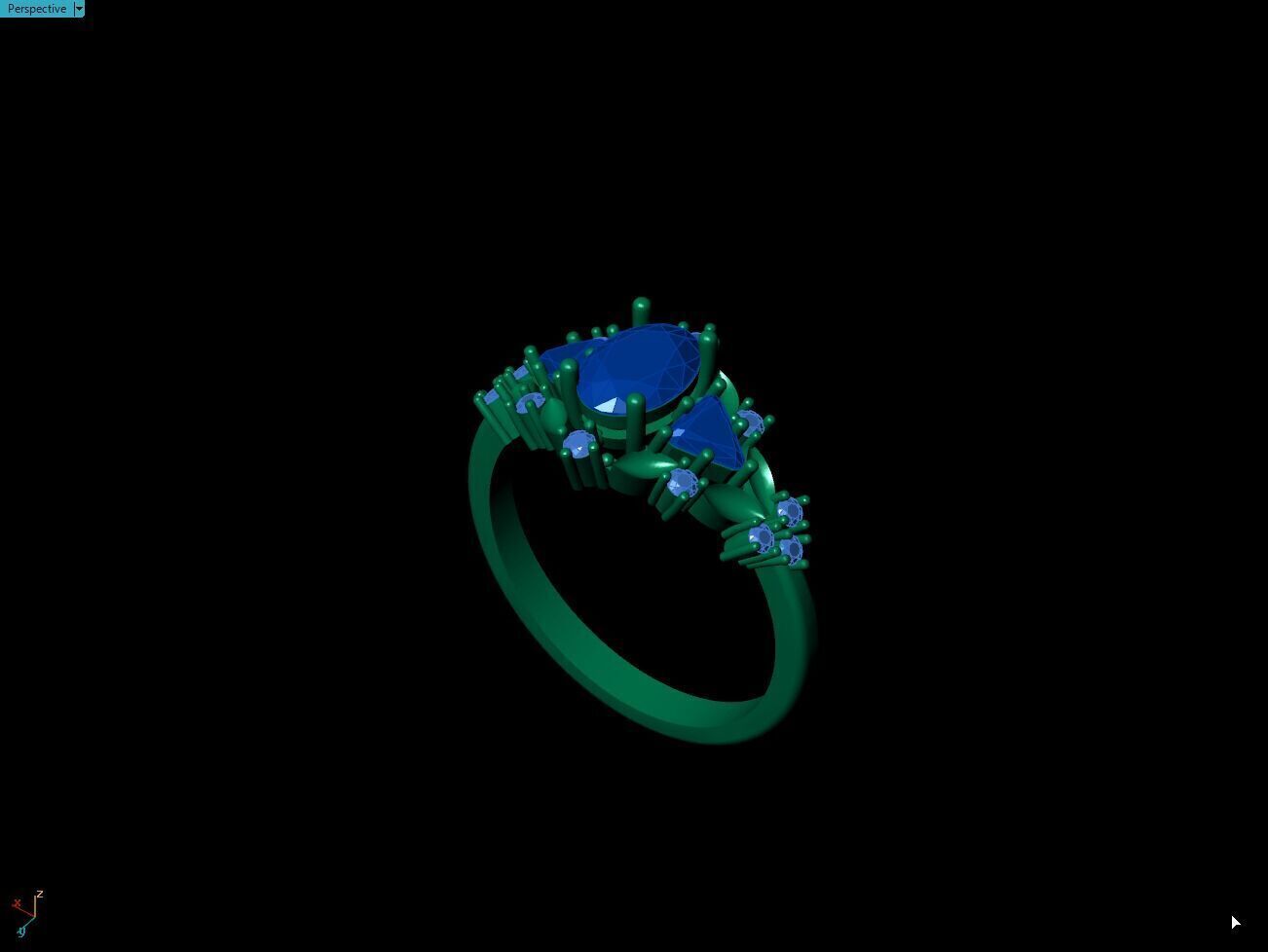 Oval Engagement Ring 3D print model_16