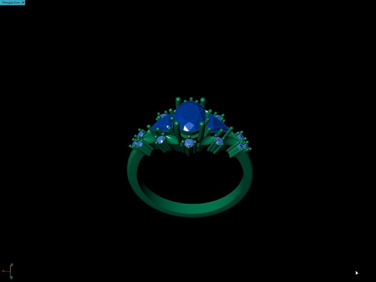Oval Engagement Ring 3D print model_17