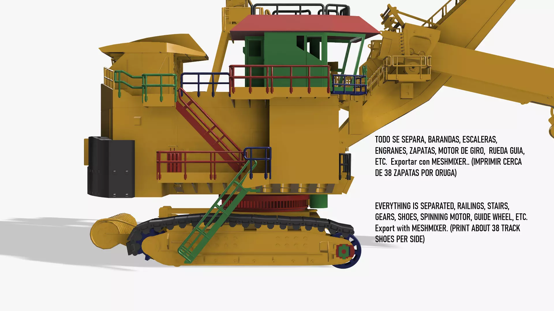 Electric rape shovel P H 4100 XPC KOMATSU  1 87 3D print model_10