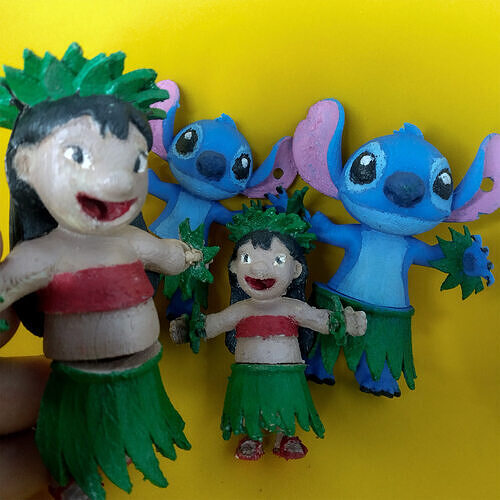Articulated Hula Duo Flexi Lilo and Stitch 3D print model