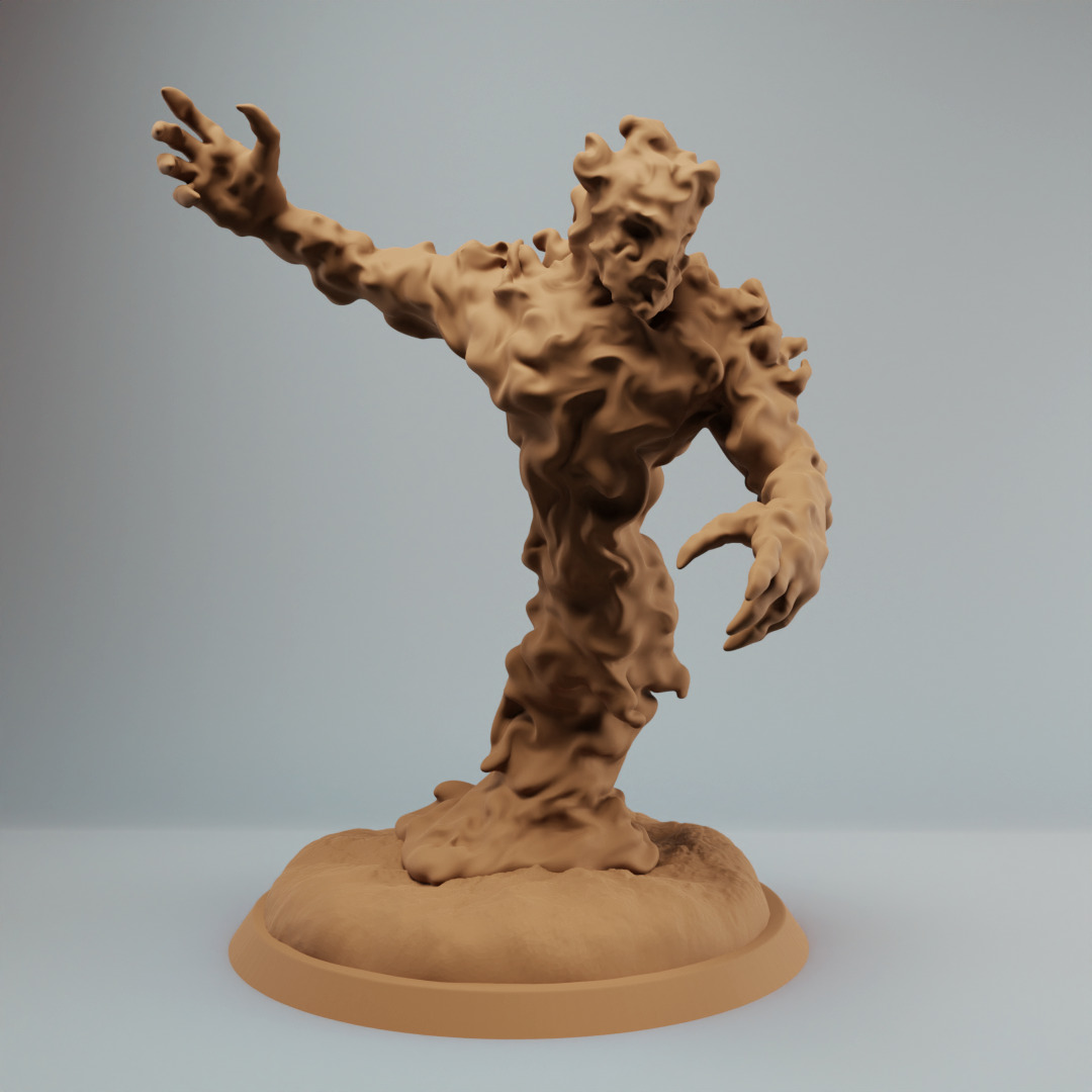 Fire Elemental Fire Spirit Bundle pre supported 3D print model_1