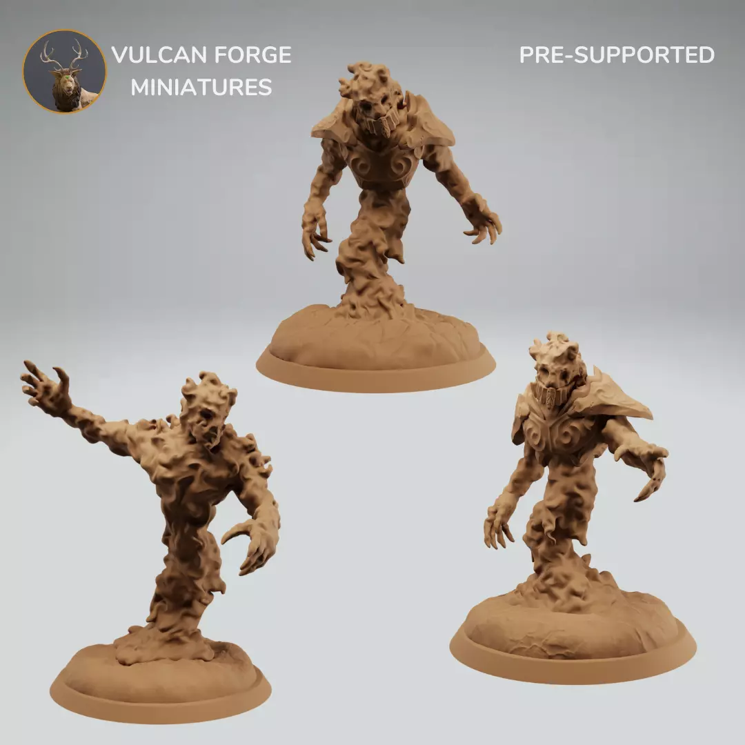 Fire Elemental Fire Spirit Bundle pre supported 3D print model_0
