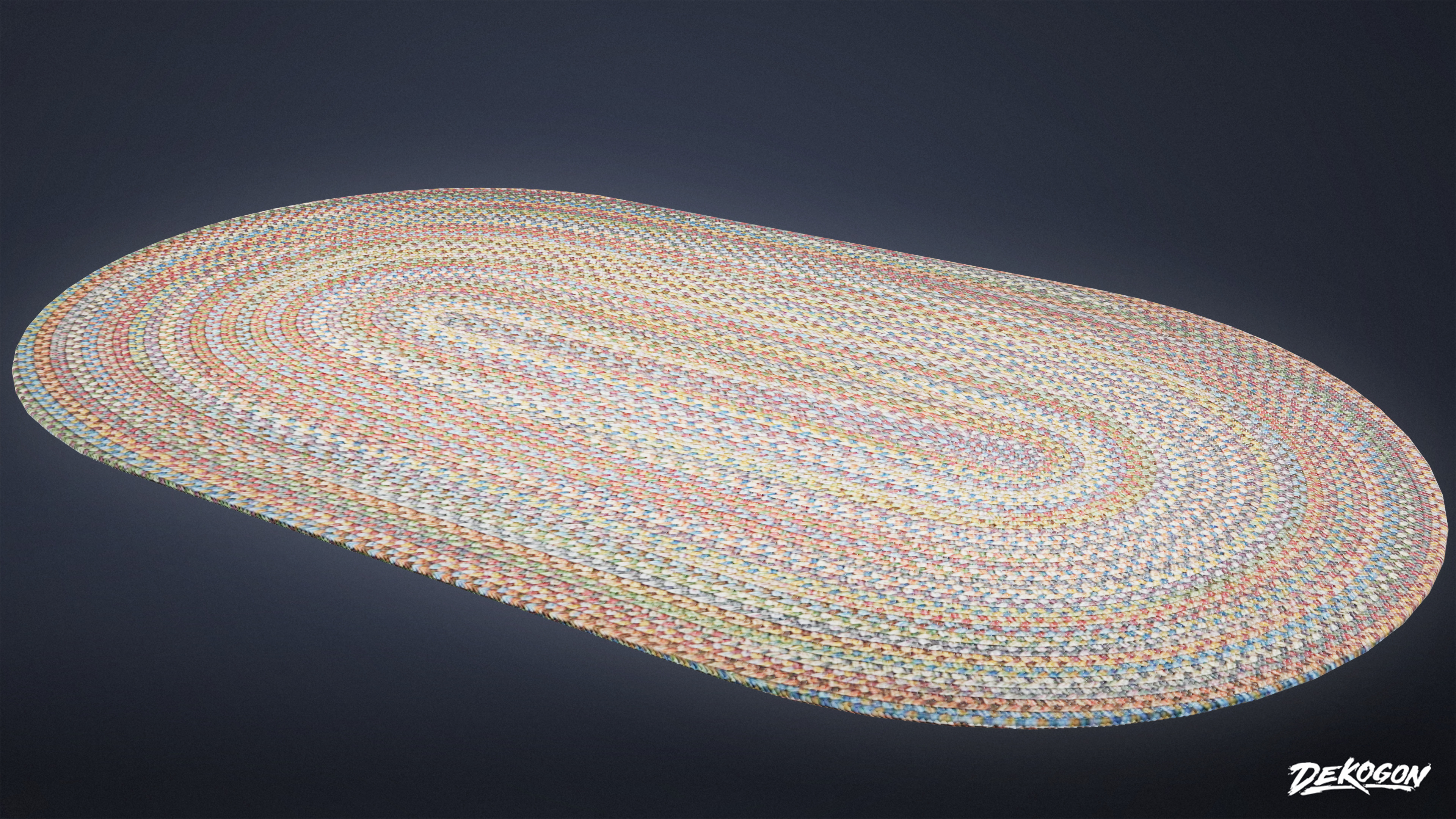 SUBURBS - Rug 04 - LOW POLY AND NANITE Low-poly 3D model_4