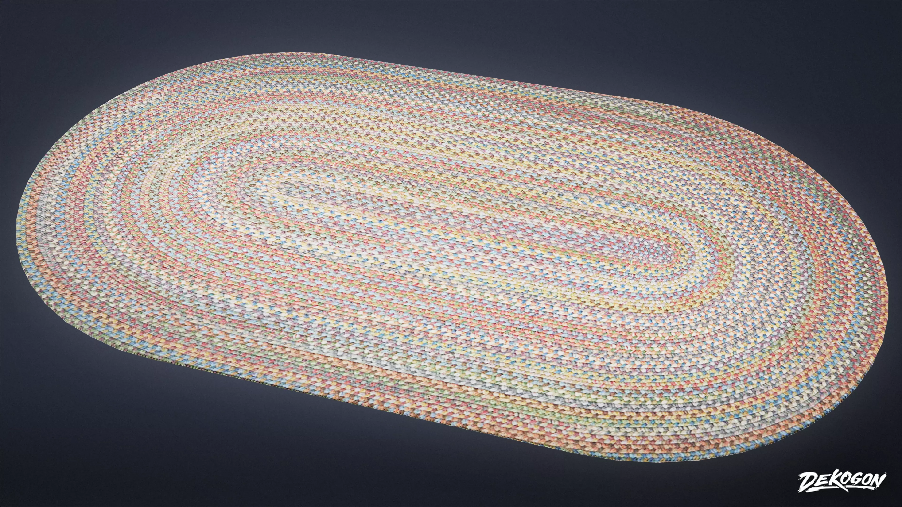 SUBURBS - Rug 04 - LOW POLY AND NANITE Low-poly 3D model_0