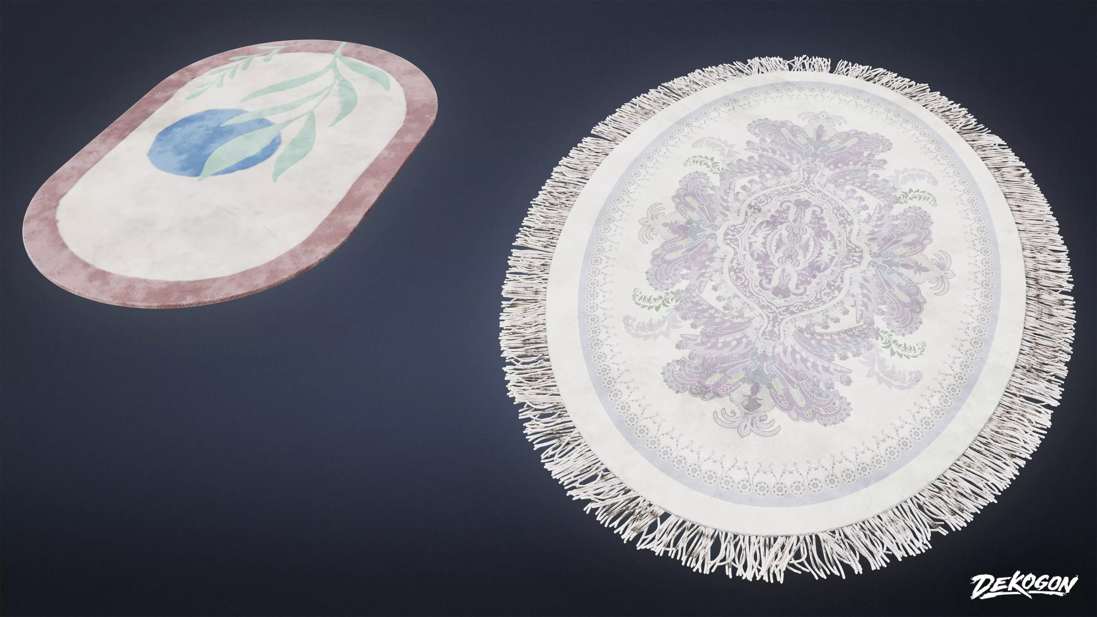 SUBURBS - Rug Set 13 - LOW POLY AND NANITE Low-poly 3D model