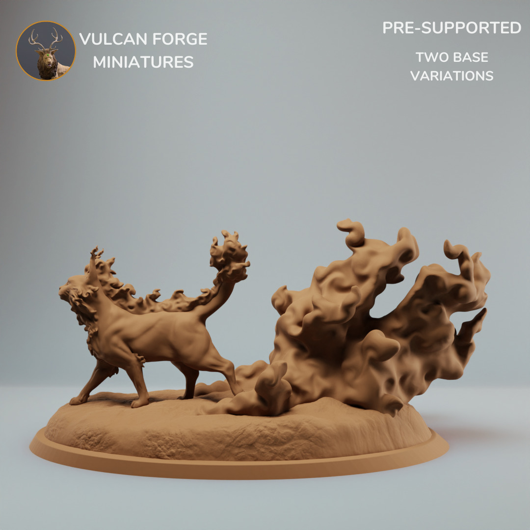 Fire Elementals and Golem Bundle Succubus fire cat 3D print model_7