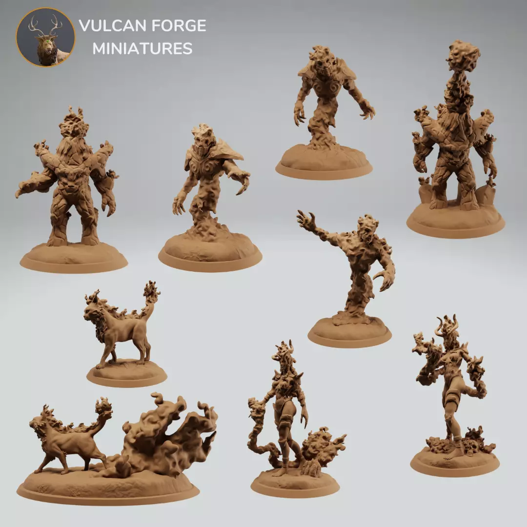 Fire Elementals and Golem Bundle Succubus fire cat 3D print model_0