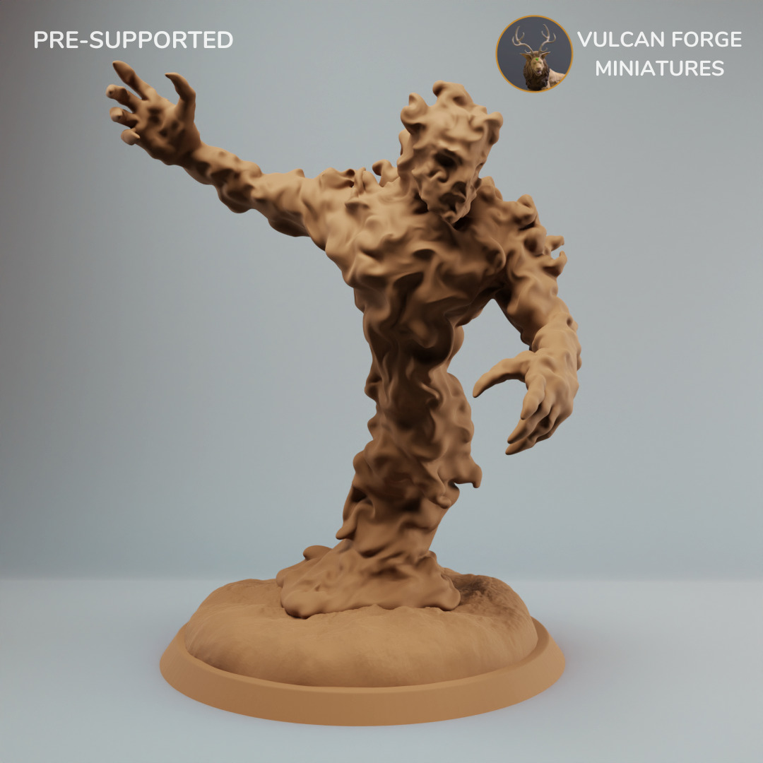 Fire Elementals and Golem Bundle Succubus fire cat 3D print model_4
