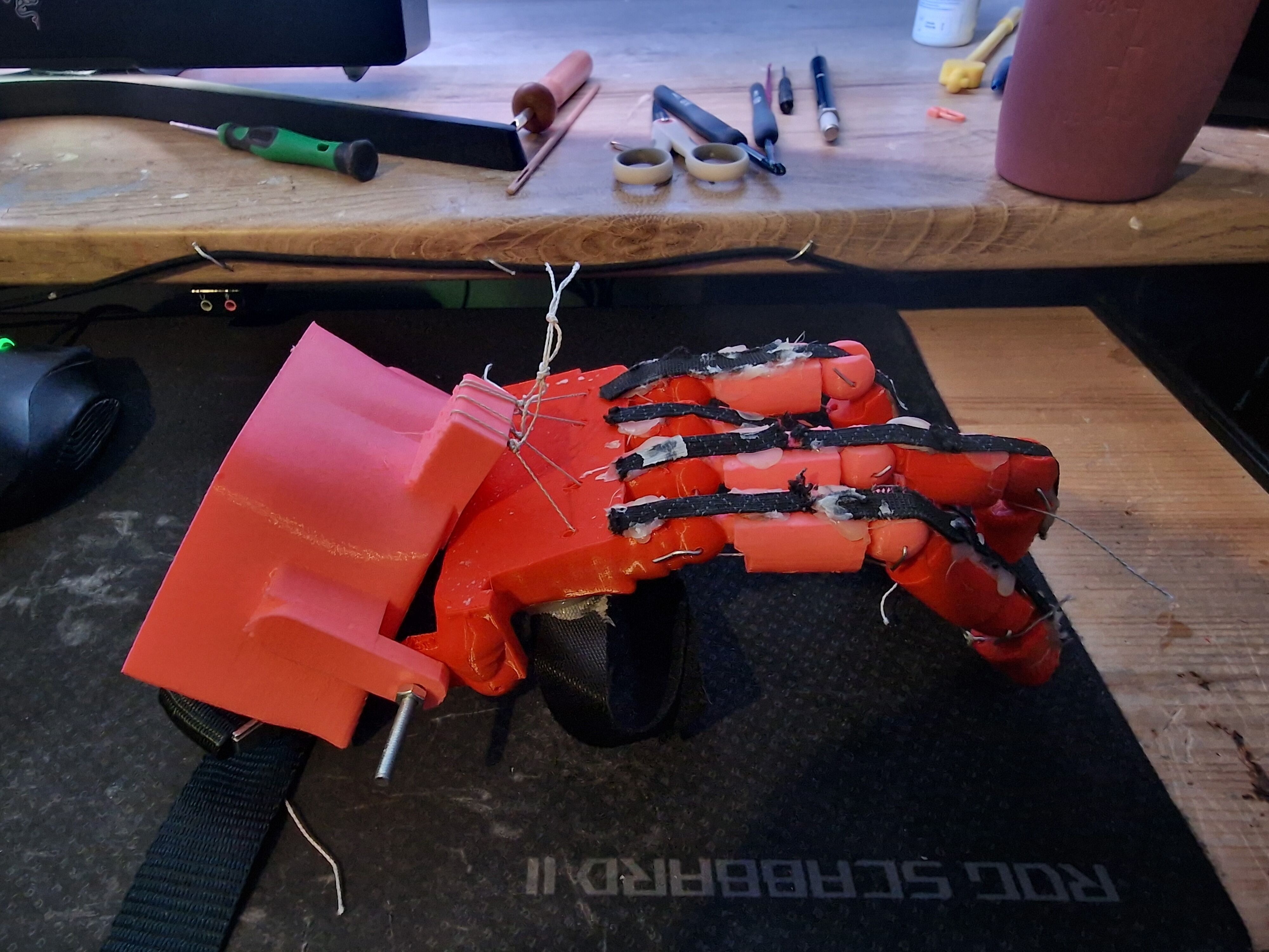 Wrist powered low cost prosthetic Free 3D print model_5