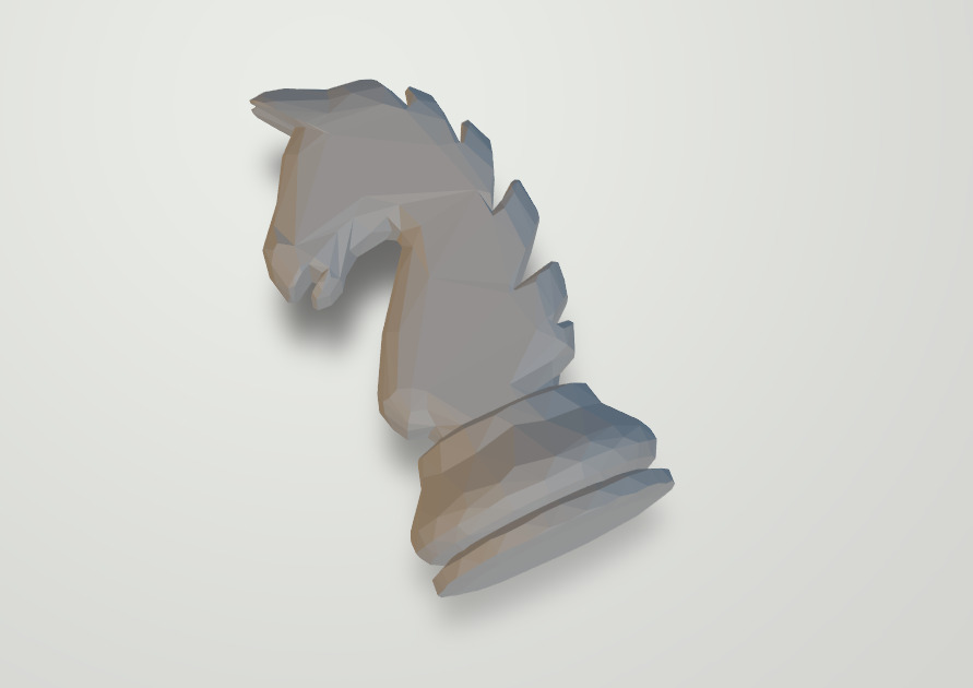 Chess pieces set lowpoly desing 3D print model_5