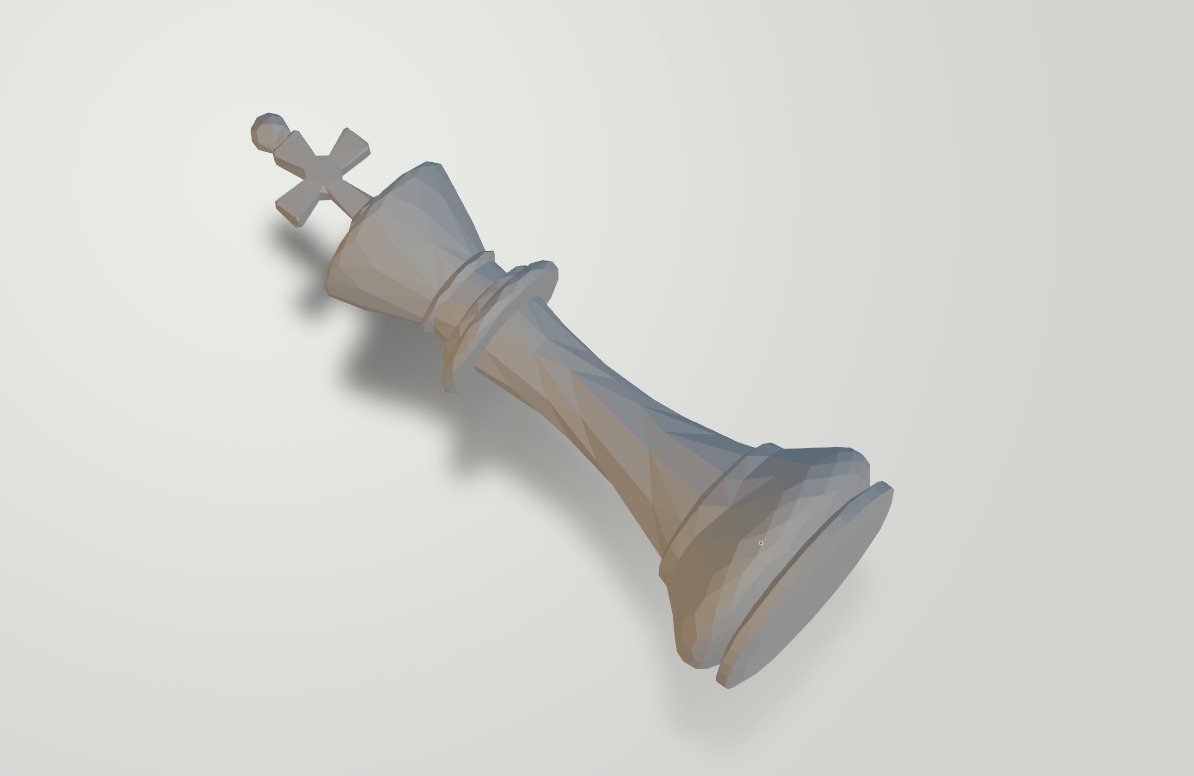 Chess pieces set lowpoly desing 3D print model_4