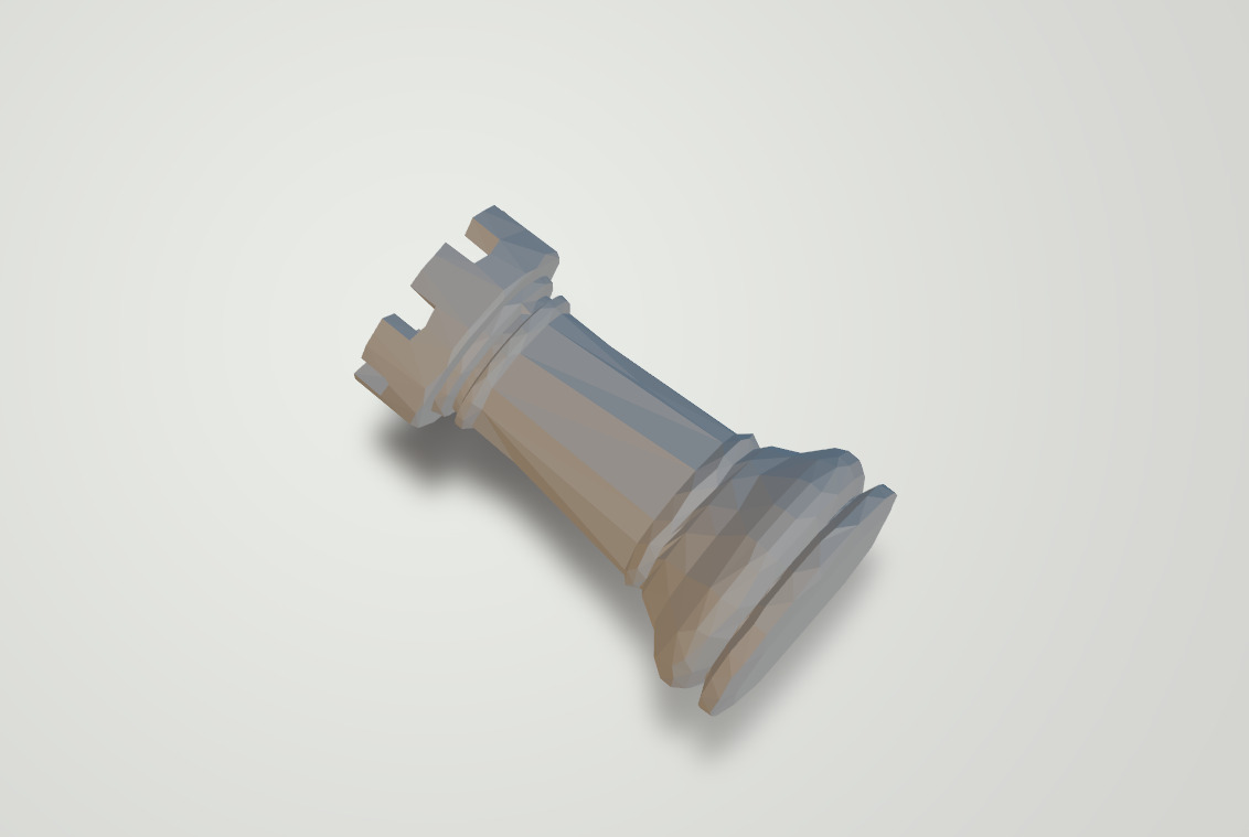 Chess pieces set lowpoly desing 3D print model_3