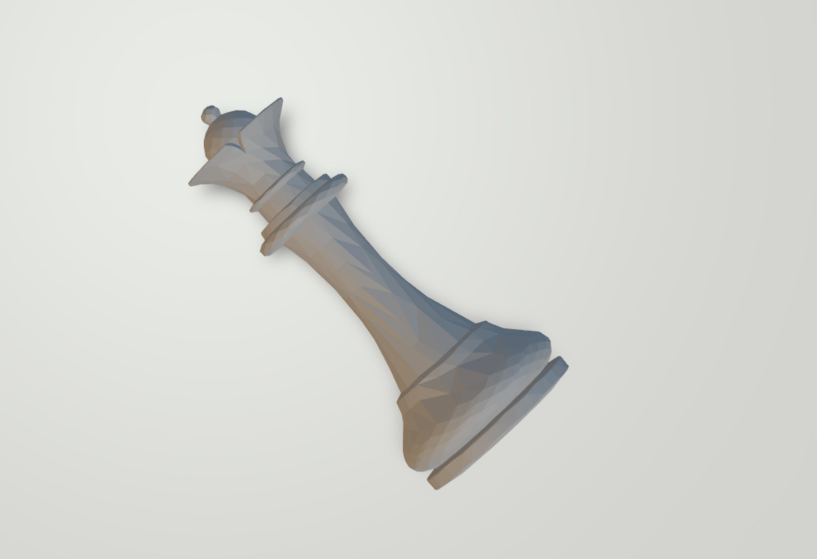 Chess pieces set lowpoly desing 3D print model_7