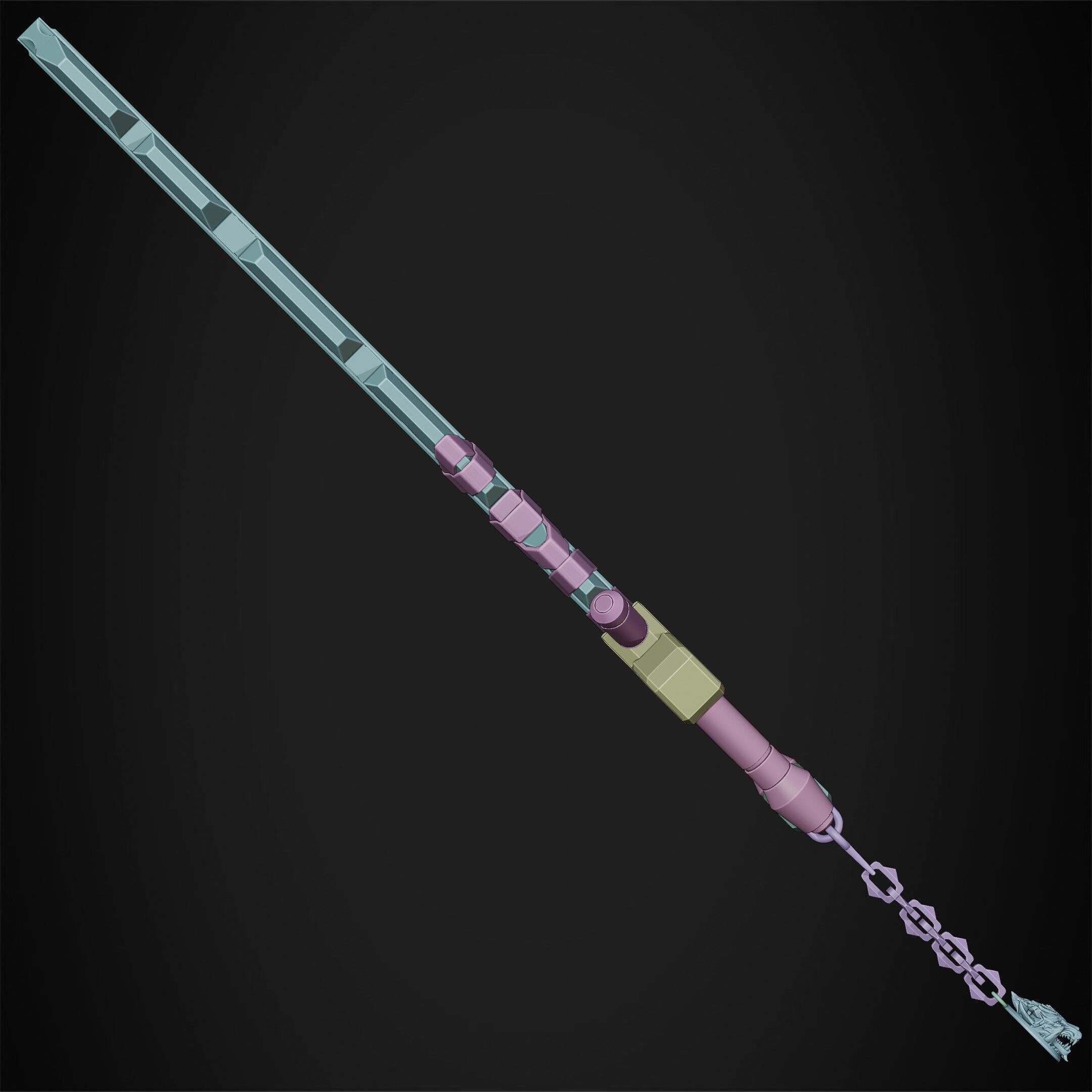 Kingdom Hearts Fenrir Keyblade for Cosplay 3D print model_19