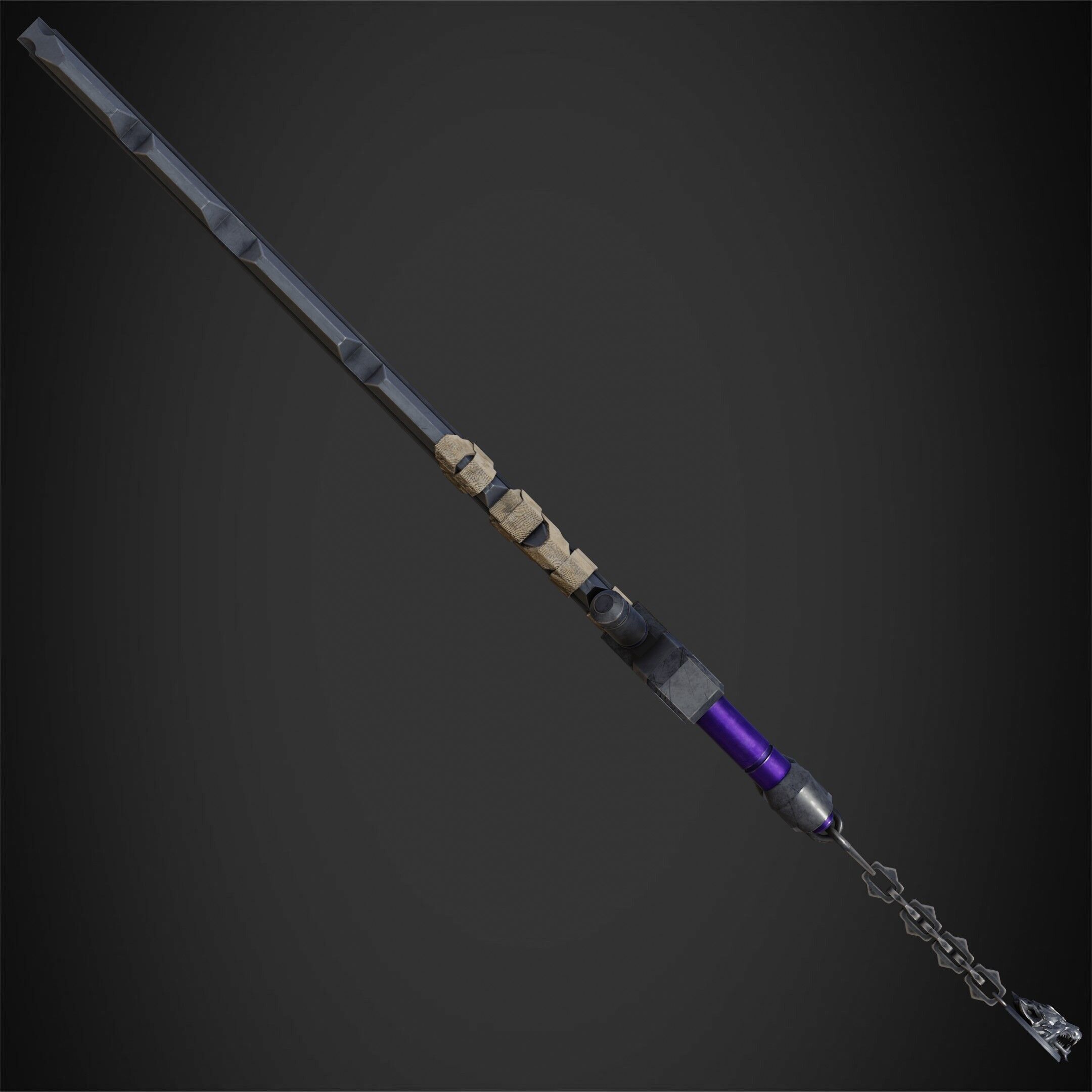 Kingdom Hearts Fenrir Keyblade for Cosplay 3D print model_5