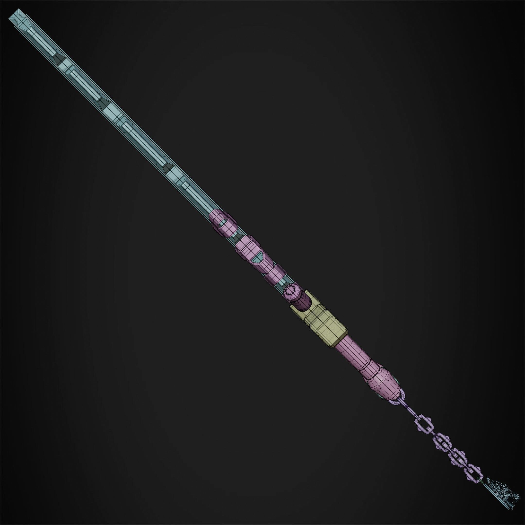 Kingdom Hearts Fenrir Keyblade for Cosplay 3D print model_20