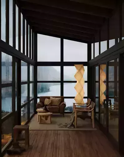 Rustic CGI Balcony Corner