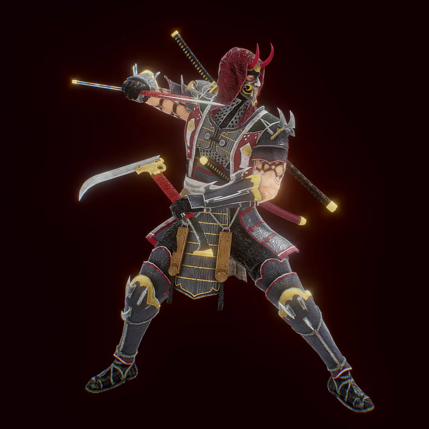 Scorpion ninja Low-poly 3D model