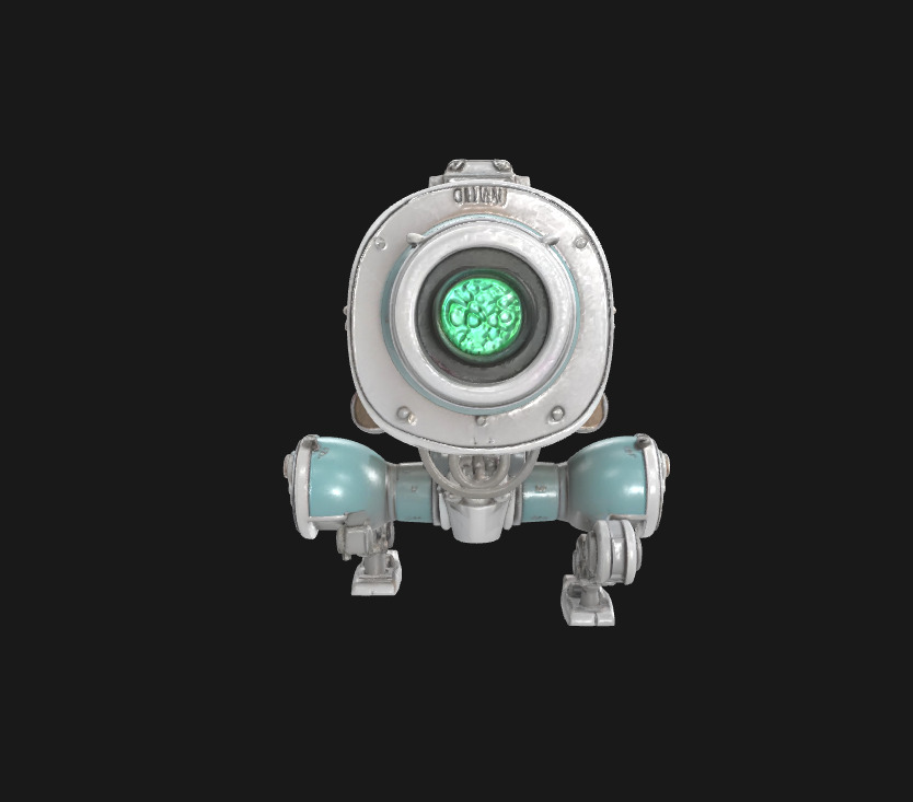 Abstract Sci-Fi Machine Futuristic Cybernetic Mechanism Low-poly 3D model_12