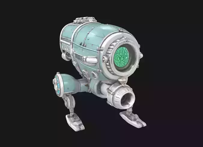 Abstract Sci-Fi Machine Futuristic Cybernetic Mechanism Low-poly 3D model Abstract Sci-Fi Machine Futuristic Cybernetic Mechanism Low-poly 3D model