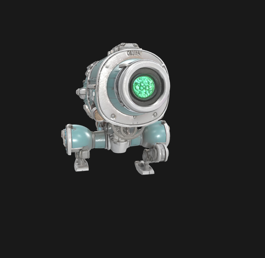 Abstract Sci-Fi Machine Futuristic Cybernetic Mechanism Low-poly 3D model_11