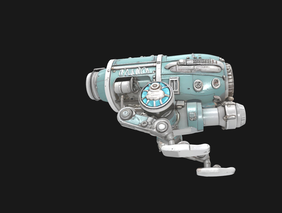 Abstract Sci-Fi Machine Futuristic Cybernetic Mechanism Low-poly 3D model_21